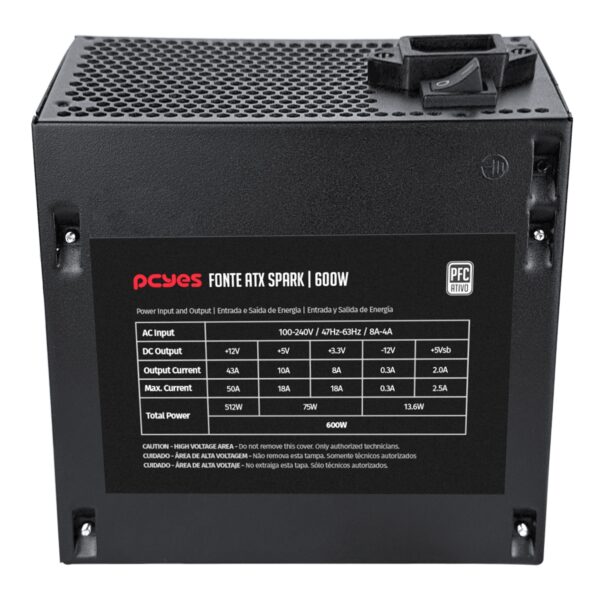 Fonte Atx Pcyes Spark 600W - Image 6